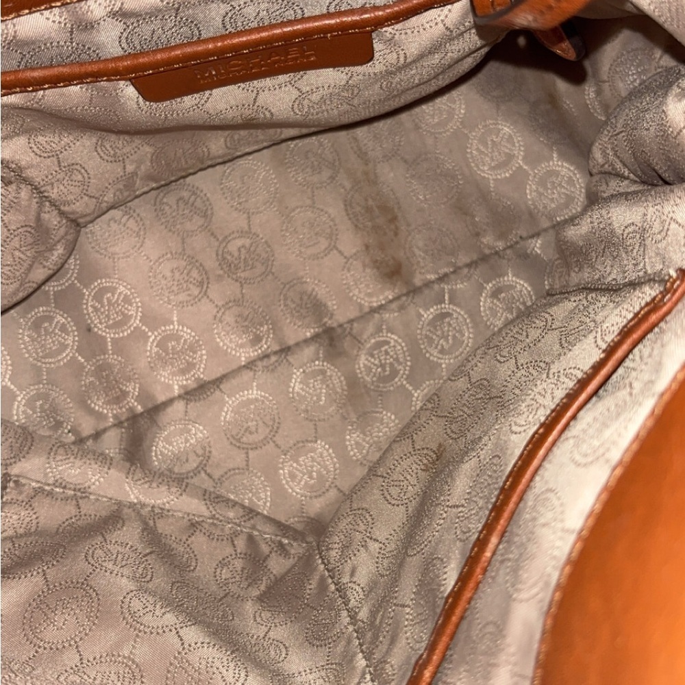 Michael Kors Hamilton Crossbody Tote Brown Purse Bag - Picture 15 of 16